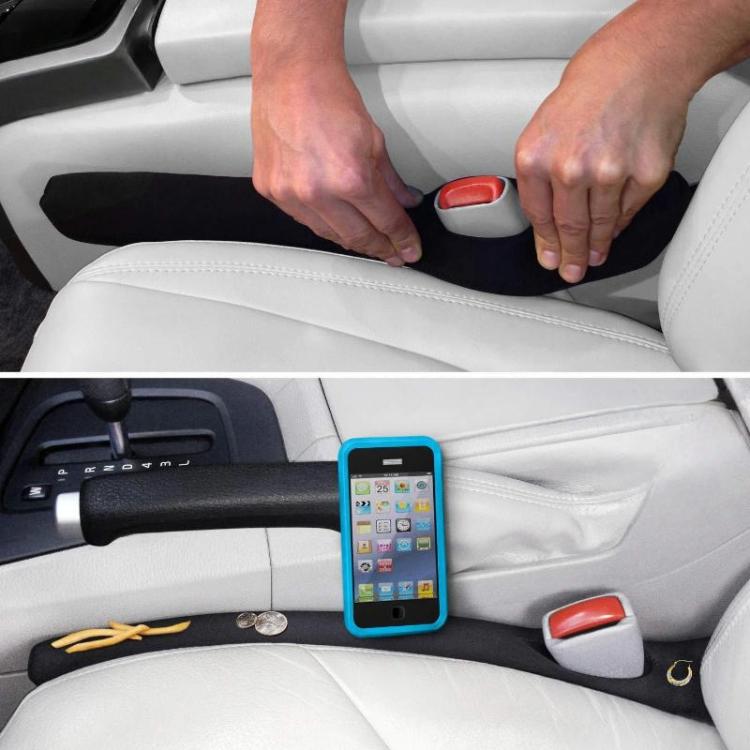 2pcs Universal Car Seat Gap Filler Sponge Strip Anti-Drop Gap Sealing Strip