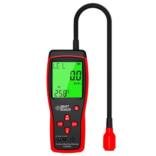 SMART SENSOR AS8800C Portable Digital Display Combustible Gas Detector High-Precision Alarm Gas Leak Detector, AS8800C