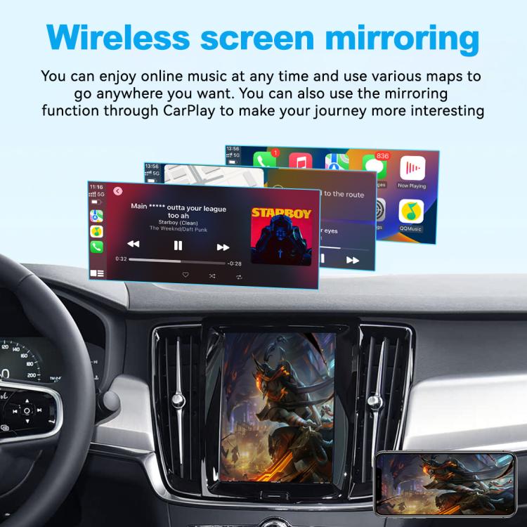 JOYEAUTO WZVO Carplay Decoder Android Auto Module Box, For Volvo S60/XC60/V60/S80/V40 2014-2019, For Volvo S60/S90/V60/V90/XC40/XC60 2018-2022