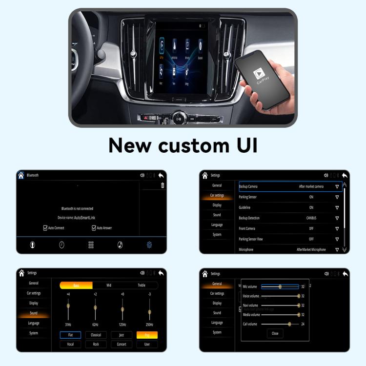 JOYEAUTO WZVO Carplay Decoder Android Auto Module Box, For Volvo S60/XC60/V60/S80/V40 2014-2019, For Volvo S60/S90/V60/V90/XC40/XC60 2018-2022