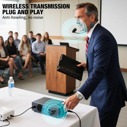 K-06 2.4G Head-Mounted Wireless Microphone Amplifier Headset, 1 in 1, 1 in 2