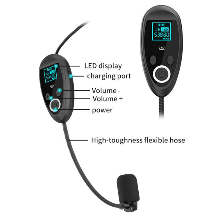 K-06 2.4G Head-Mounted Wireless Microphone Amplifier Headset, 1 in 1, 1 in 2