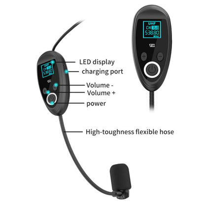 K-06 2.4G Head-Mounted Wireless Microphone Amplifier Headset, 1 in 1, 1 in 2