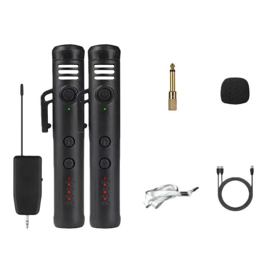 DIYO-1136 Handheld Wireless Condenser Microphone With Power Display Teaching Microphone & Voice Amplifier, 1 in 1 6.5mm, 1 in 2 6.5mm, 1 in 1 3.5mm, 1 in 2 3.5mm