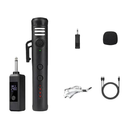 DIYO-1136 Handheld Wireless Condenser Microphone With Power Display Teaching Microphone & Voice Amplifier, 1 in 1 6.5mm, 1 in 2 6.5mm, 1 in 1 3.5mm, 1 in 2 3.5mm