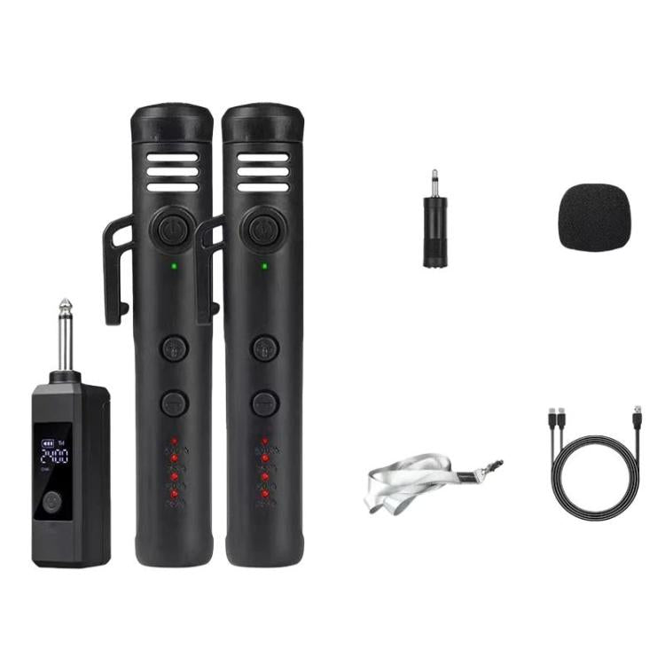 DIYO-1136 Handheld Wireless Condenser Microphone With Power Display Teaching Microphone & Voice Amplifier, 1 in 1 6.5mm, 1 in 2 6.5mm, 1 in 1 3.5mm, 1 in 2 3.5mm