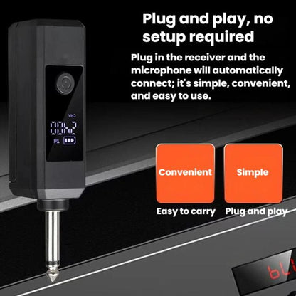 DIYO-1136 Handheld Wireless Condenser Microphone With Power Display Teaching Microphone & Voice Amplifier, 1 in 1 6.5mm, 1 in 2 6.5mm, 1 in 1 3.5mm, 1 in 2 3.5mm