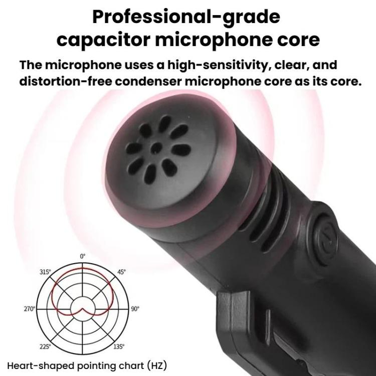 DIYO-1136 Handheld Wireless Condenser Microphone With Power Display Teaching Microphone & Voice Amplifier, 1 in 1 6.5mm, 1 in 2 6.5mm, 1 in 1 3.5mm, 1 in 2 3.5mm