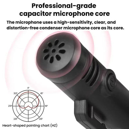 DIYO-1136 Handheld Wireless Condenser Microphone With Power Display Teaching Microphone & Voice Amplifier, 1 in 1 6.5mm, 1 in 2 6.5mm, 1 in 1 3.5mm, 1 in 2 3.5mm