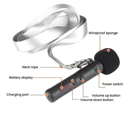 DIYO-1136 Handheld Wireless Condenser Microphone With Power Display Teaching Microphone & Voice Amplifier, 1 in 1 6.5mm, 1 in 2 6.5mm, 1 in 1 3.5mm, 1 in 2 3.5mm