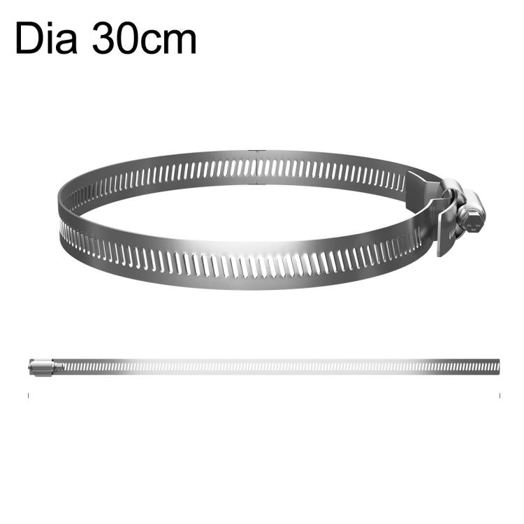 Stainless Steel Pole Mount Hose Clamps 12mm Width Heavy Duty Adjustable Strap for Junction Box Bracket, Diameter 10cm, Diameter 20cm, Diameter 30cm, Diameter 40cm, Diameter 50cm