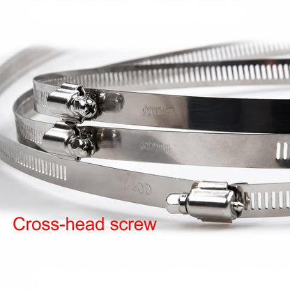 Stainless Steel Pole Mount Hose Clamps 12mm Width Heavy Duty Adjustable Strap for Junction Box Bracket, Diameter 10cm, Diameter 20cm, Diameter 30cm, Diameter 40cm, Diameter 50cm