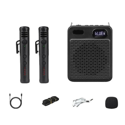 DIYO-1125 Multifunctional Outdoor High-Volume Microphone With Battery Display Teacher Classroom Voice Amplifier, Wireless Single Mic White, Wireless Single Mic Black, Wireless Single Headwear White, Wireless Single Headwear Black, Wireless Dual Mic Whi...