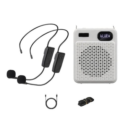 DIYO-1125 Multifunctional Outdoor High-Volume Microphone With Battery Display Teacher Classroom Voice Amplifier, Wireless Single Mic White, Wireless Single Mic Black, Wireless Single Headwear White, Wireless Single Headwear Black, Wireless Dual Mic Whi...