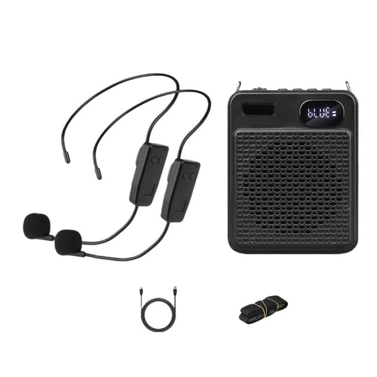DIYO-1125 Multifunctional Outdoor High-Volume Microphone With Battery Display Teacher Classroom Voice Amplifier, Wireless Single Mic White, Wireless Single Mic Black, Wireless Single Headwear White, Wireless Single Headwear Black, Wireless Dual Mic Whi...