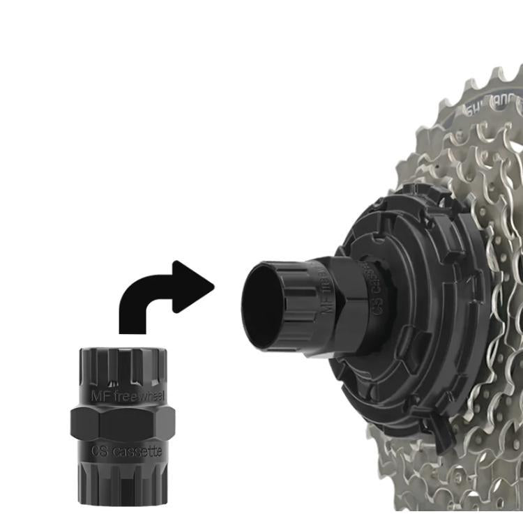 BIKERSAY Outil 2-en-1 de démontage de roue libre de vélo compatible avec les cassettes et les roues libres filetées, BT013X