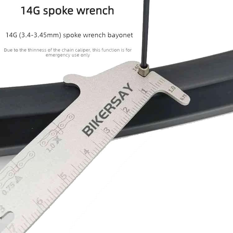 BIKERSAY Outil Indicateur d'Usure de Chaîne 7-en-1 Règle de Mesure Outil d'Entretien de Vélo