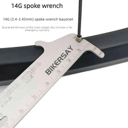 BIKERSAY Outil Indicateur d'Usure de Chaîne 7-en-1 Règle de Mesure Outil d'Entretien de Vélo