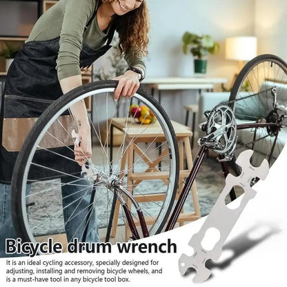 BIKERSAY 8 In 1 Bicycle Hub Thin Wrench with 8 Integrated Openings 13/14/15/16/17/18/19/20mm