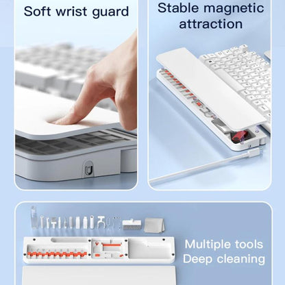 22-in-1 Keyboard Cleaning Kit with Wrist Rest Magnetic Storage Case Tools for Mechanical Keyboards, Laptops, Phones,