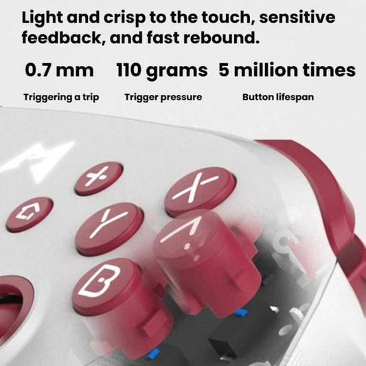 Pour Manette de jeu mobile Chitu HD Vibration Motion Gamepad de MOBAPAD compatible Nintendo Steam/Android, Blanche