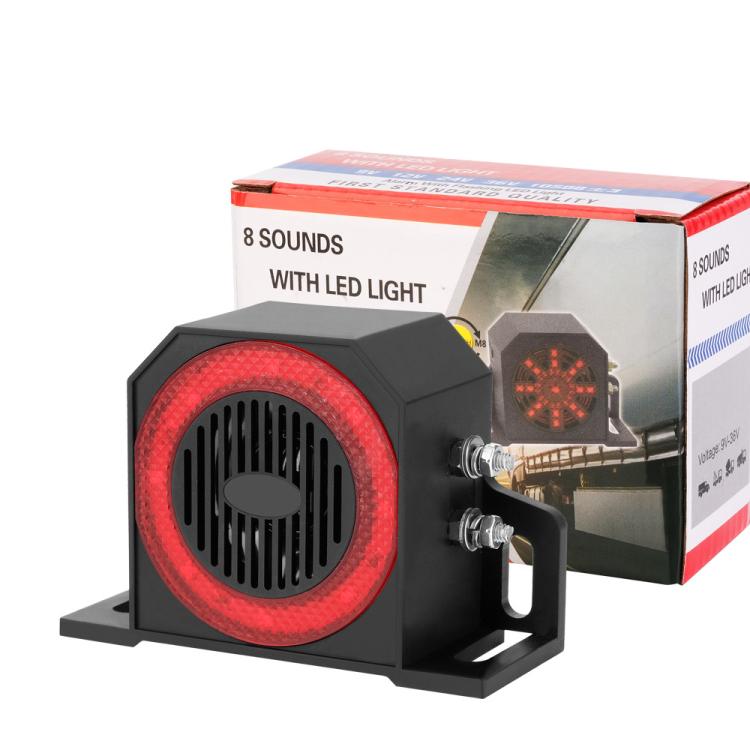 Waterproof Automotive Voice Reversing Alarm/Horn With Light, 9-36V, 9-80V