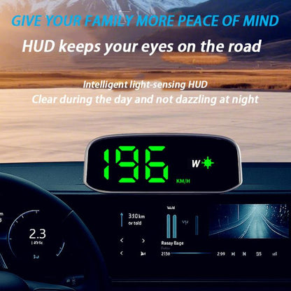 Solar-Powered Wireless Electronic Dog Speed Meter Head-Up Display, KM/H, MP/H