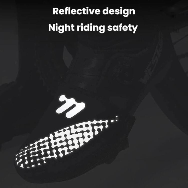 WEST BIKING Breathable Reflective Cycling Shoe Covers For Bikes Half Palm Windproof & Warm Shoe Covers, M, L, XL