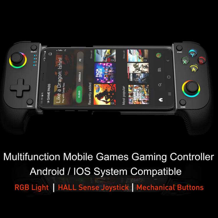 Multi-Function Retractable Wireless Gaming Controller With Dual Vibration 6-Axis Motion Sensing Rapid Fire Function