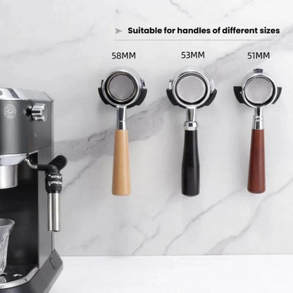 Coffee Portafilter Wall Mount Holder Espresso Machine Group Handle Wall Rack, 51mm, 54/58mm