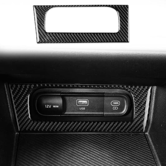 For Kia Sportage NQ5 22-25 Center Console Charging Frame Decorative Sticker, Black