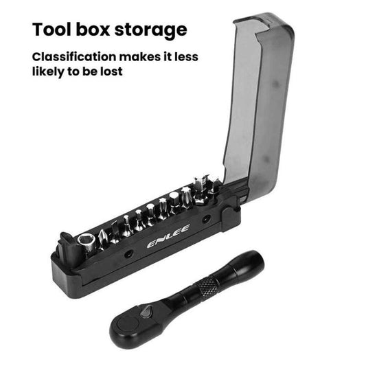 Juego de 19 llaves de carraca para bicicleta ENLEE EN59, kit de herramientas multifuncional portátil para reparación de bicicletas, EN59 19 piezas