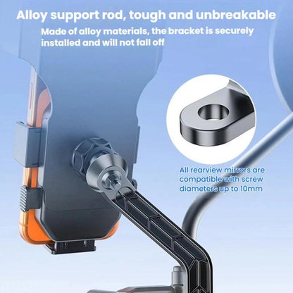 Universal Mirror Mount Phone Holder For Motorcycles Bicycles