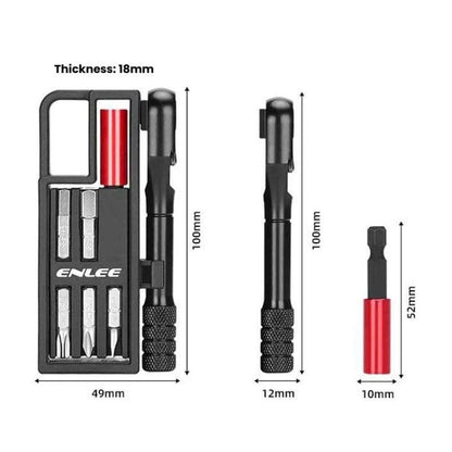ENLEE EN56 Lot de 12 clés à cliquet pour vélo Kit d'outils de réparation de vélo multifonctionnel et portable, EN56 12pcs