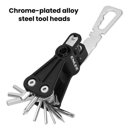 ENLEE EN93 Cabezal inflador de CO2 multifuncional 18 en 1 para bicicleta, herramienta de reparación hexagonal, EN93