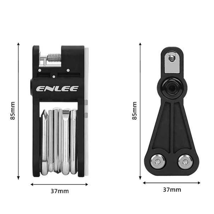 ENLEE EN93 Tête de gonflage CO2 multifonctionnelle pour vélo 18 en 1 Outil de réparation hexagonal, EN93