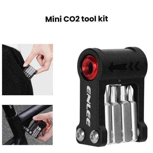 Cabezal inflador de CO2 para bicicleta ENLEE EN55, herramienta de reparación portátil