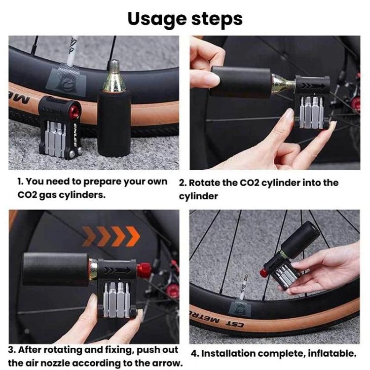 Tête de gonflage CO2 pour vélo ENLEE EN55 Outil de réparation portable