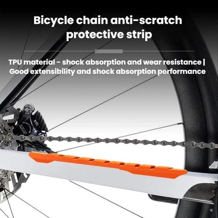 ENLEE TPU-01 Bande de protection anti-rayures pour chaîne de vélo, autocollant antichoc anti-rayures pour tube diagonal