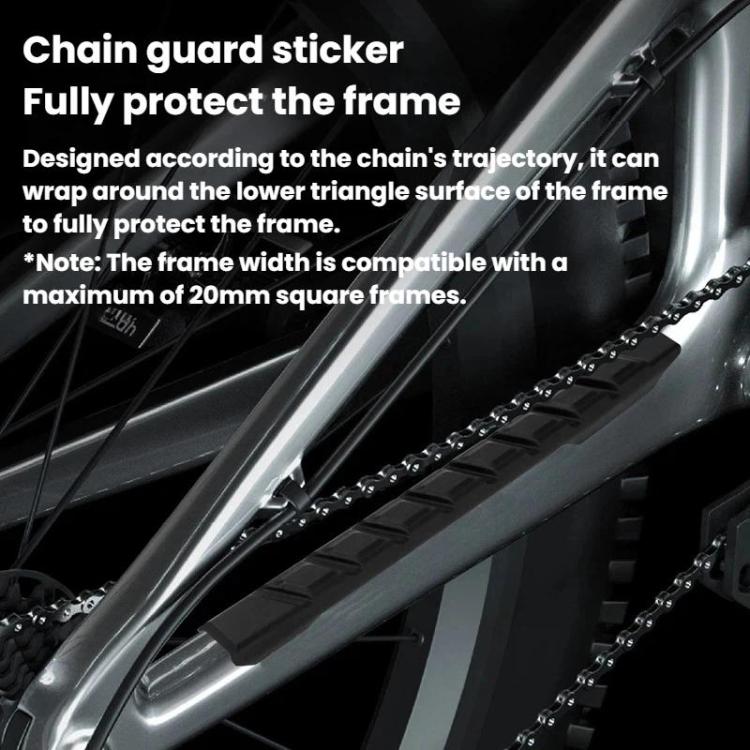 ENLEE TPU-01 Bande de protection anti-rayures pour chaîne de vélo, autocollant antichoc anti-rayures pour tube diagonal
