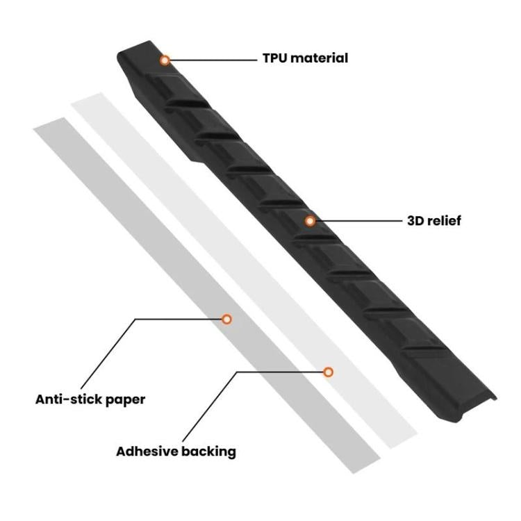 ENLEE TPU-01 Bande de protection anti-rayures pour chaîne de vélo, autocollant antichoc anti-rayures pour tube diagonal