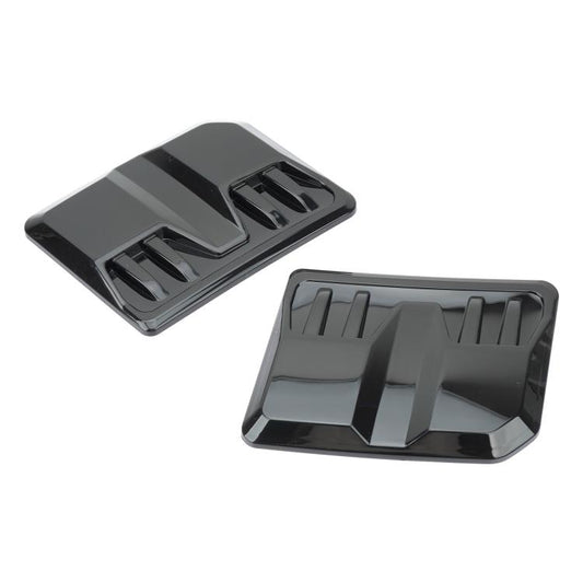2pcs Auto Tuning ABS Hood Cover Universal Decorative Cover for Engine Hood Air Intake Vent, Bright, Carbon Color