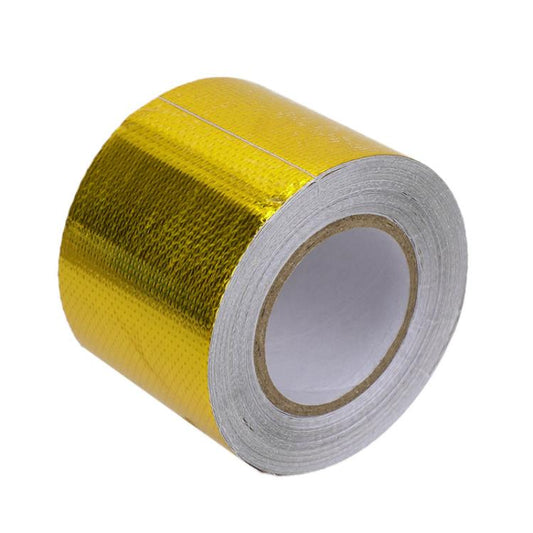 Auto Engine Intake Manifold Turbocharger Heat Insulation Aluminum Foil Tape, 5x1000cm Gold, 5x1000cm Silver, 10x500cm Gold, 10x500cm Silver, 10x1000cm Gold, 10x1000cm Silver