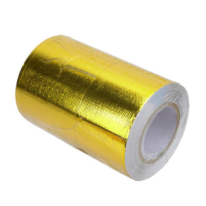 Auto Engine Intake Manifold Turbocharger Heat Insulation Aluminum Foil Tape, 5x1000cm Gold, 5x1000cm Silver, 10x500cm Gold, 10x500cm Silver, 10x1000cm Gold, 10x1000cm Silver