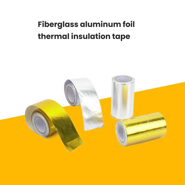 Auto Engine Intake Manifold Turbocharger Heat Insulation Aluminum Foil Tape, 5x1000cm Gold, 5x1000cm Silver, 10x500cm Gold, 10x500cm Silver, 10x1000cm Gold, 10x1000cm Silver