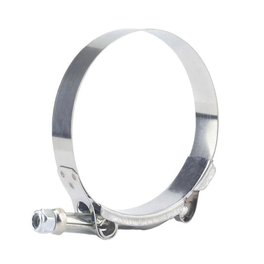 Abrazadera de tubo de escape para silenciador de motocicleta, de acero inoxidable, tipo T, de alta resistencia, disponible en 2 pulgadas (51-61 mm), 2.5 pulgadas (64-74 mm), 3 pulgadas (77-87 mm) y 4 pulgadas (102-112 mm).