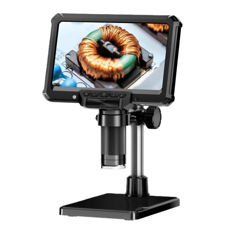 MK7 7 Inch Rotatable HD Display Digital Industrial Microscope Repair & Inspection Tool, Without Light, With Light