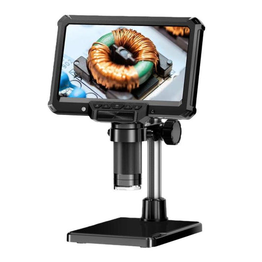 Microscope industriel numérique MK7 avec écran HD rotatif de 7 pouces&nbsp;: outil de réparation et d'inspection, sans éclairage, avec éclairage