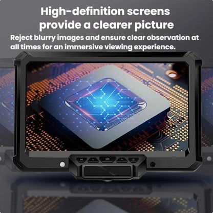 MK7 7 Inch Rotatable HD Display Digital Industrial Microscope Repair & Inspection Tool, Without Light, With Light