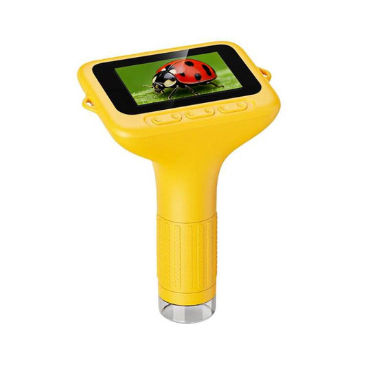 Microscope numérique portable H385 avec écran IPS de 3 pouces, mise au point manuelle et éclairage intégré, idéal pour les enfants.